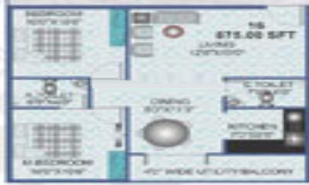 1 BHK+1T 450/sqft-saleable Sqft Apartment For Sale In Prabhavathi Prabhavathi Meridian In Electronic City Phase 1 Floor Plan