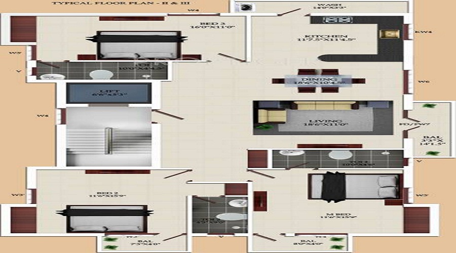 India Jay Sarathy Floor Plan