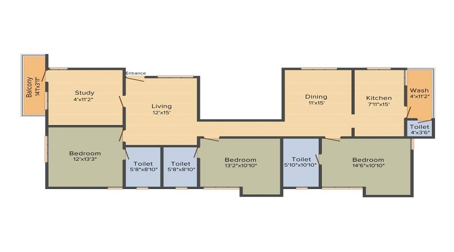 Etica Sapthagiri Floor Plan