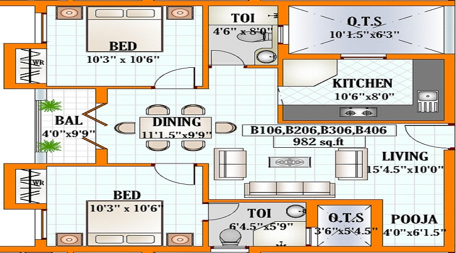 PGP Oaks Floor Plan