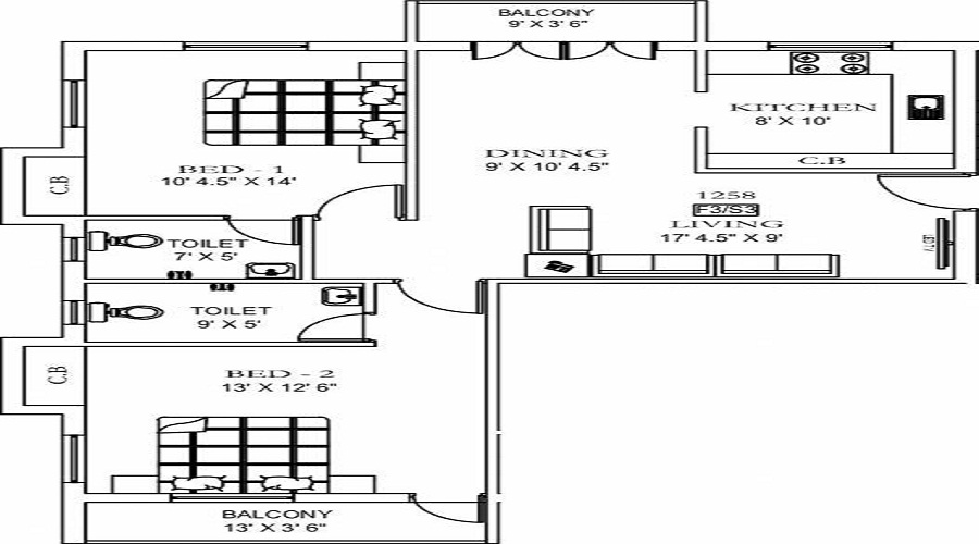 Mahalakshmi Kottivakkam Floor Plan