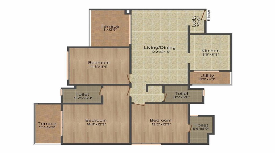 Adani M2K Oyster Grande Floor Plan