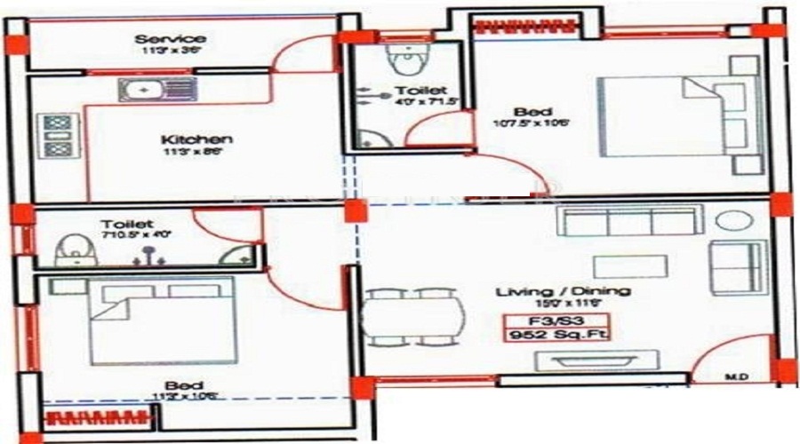 Aatmaja Bhargavi Palace Floor Plan