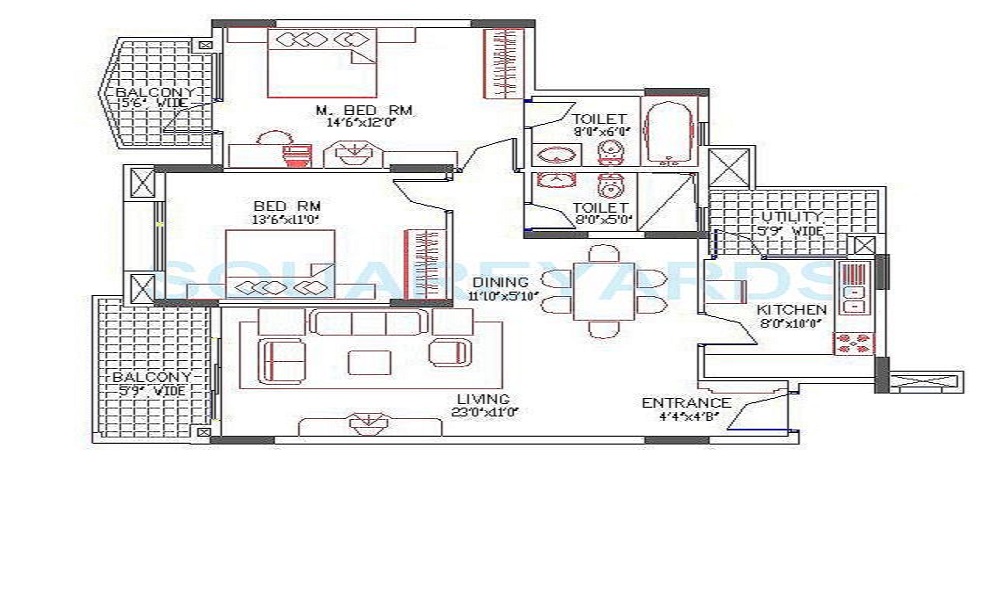 Puravankara Fountain Square Floor Plan
