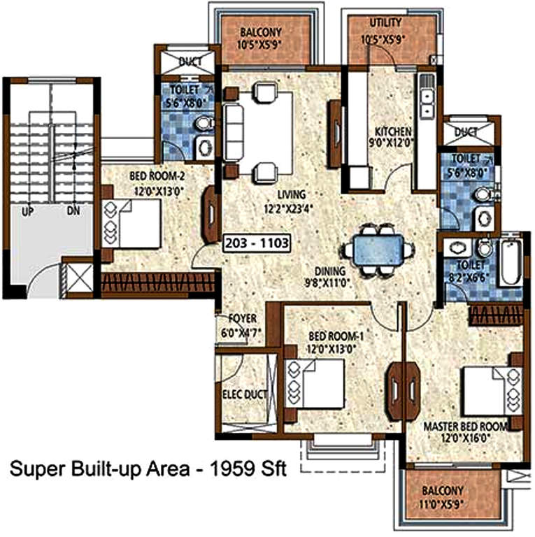 Puravankara Purva Atria Floor Plan