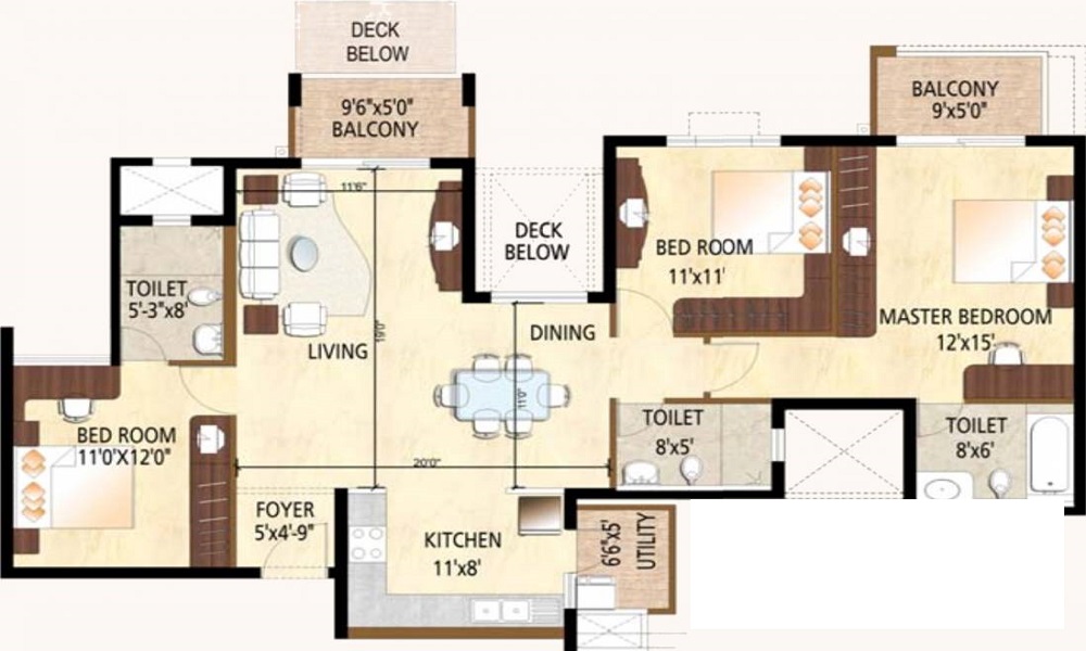 Puravankara Purva Highlands Floor Plan