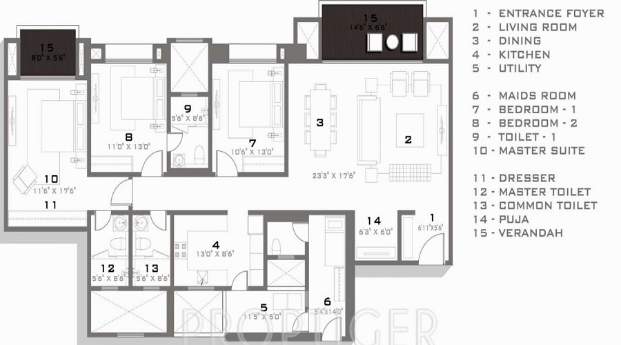 Hiranandani Amalfi Floor Plan