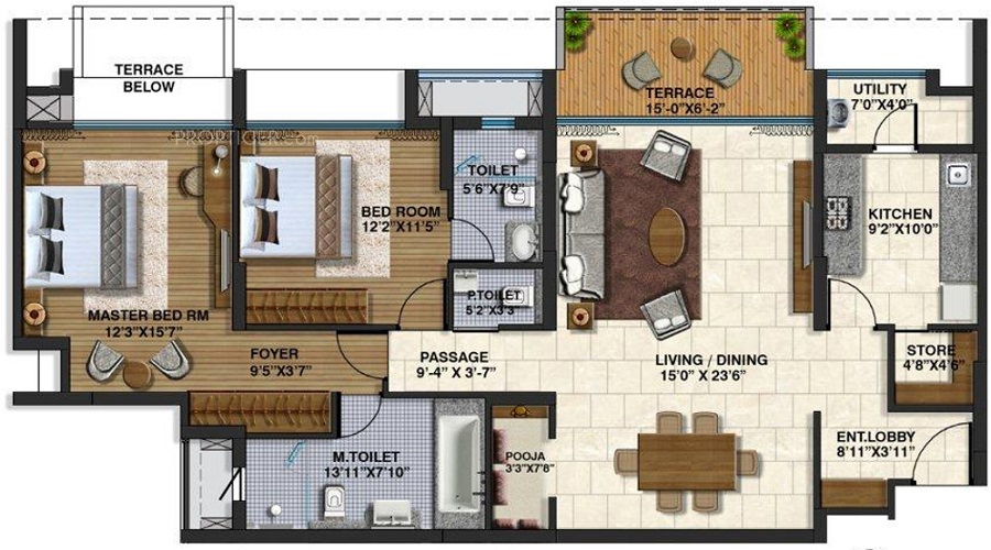 Lodha Riviera Floor Plan