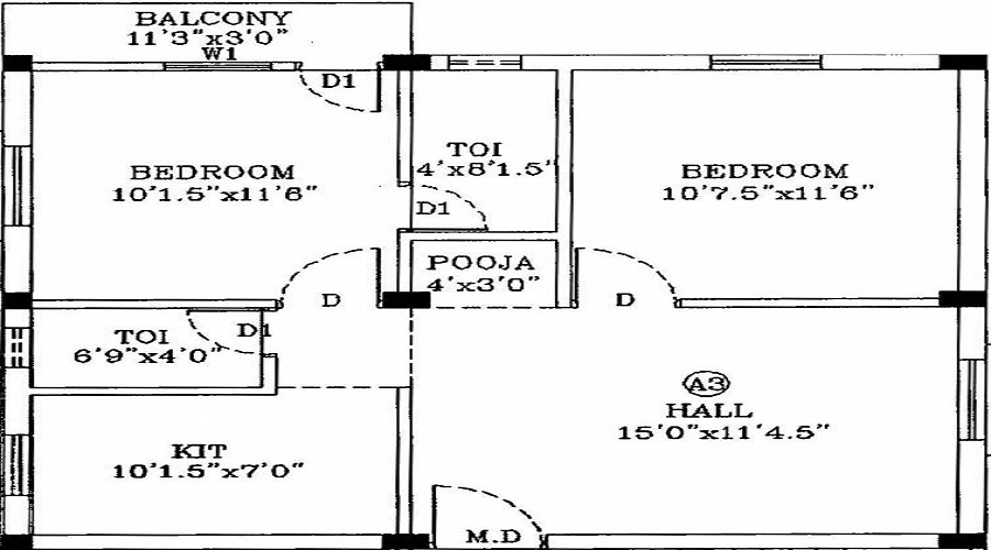 Rahul Temple View Floor Plan
