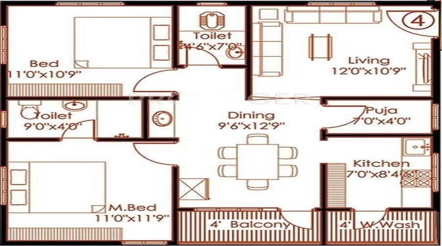 MK Royal Gardens Floor Plan