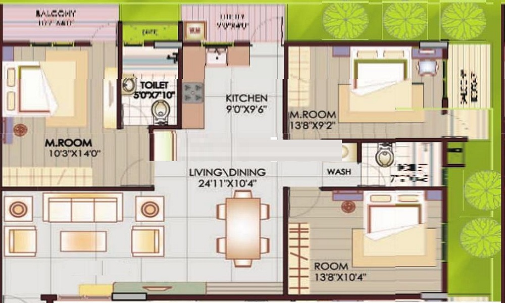 Rainbow Properties Waterfront Floor Plan
