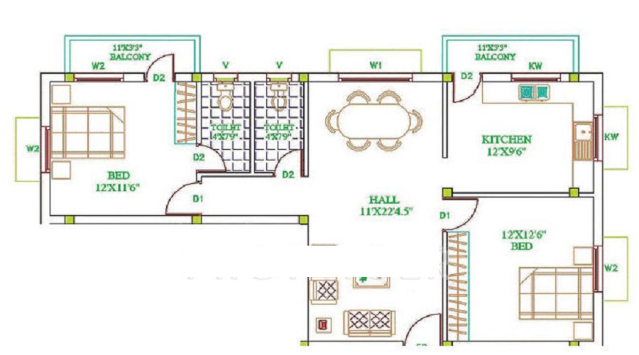 Gajhanana Bharani Apartments Floor Plan