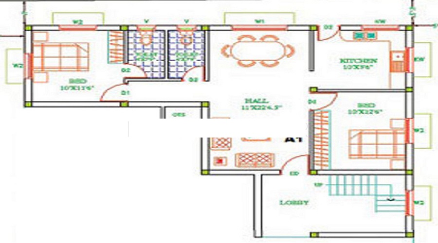 Gajhanana Bharani Apartments Floor Plan