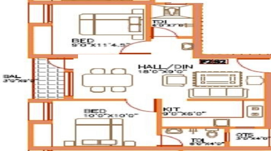 Anjaneyaa Deluxe Apartments Chrompet Floor Plan