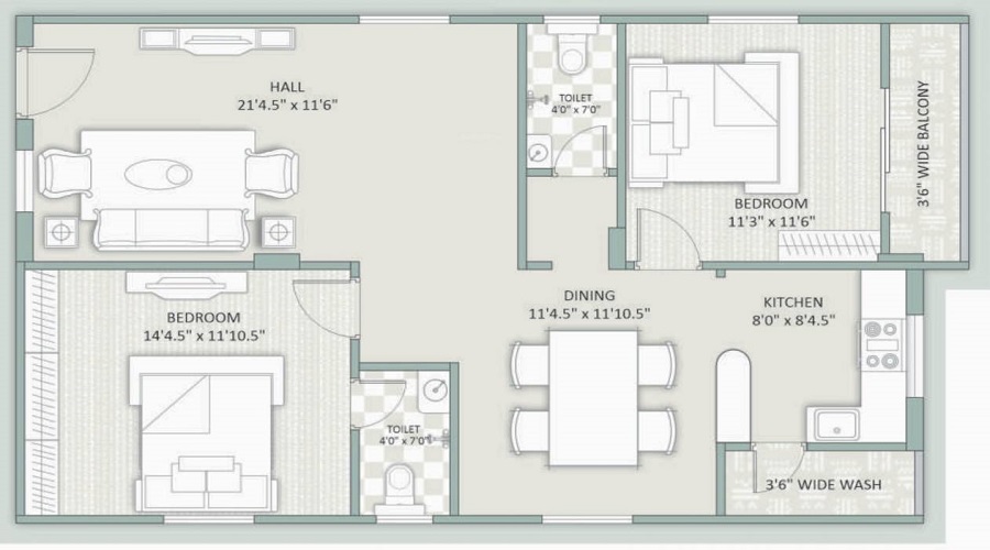 Infocity Emerald Floor Plan