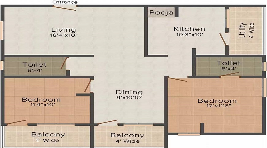 Srija Silver Shade Apartment Floor Plan