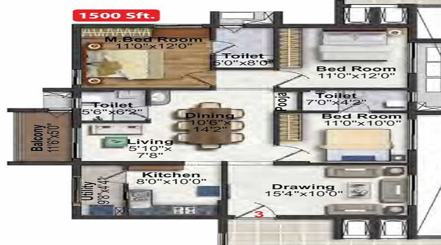 Muppa Akshaja Insignia Floor Plan