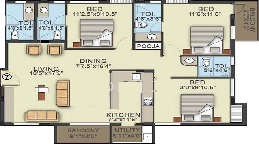 Nivedha Watraphouse Floor Plan