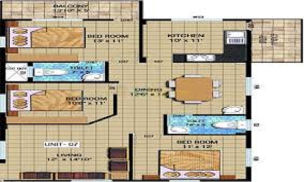 Reputed Builder Kristal Salanite Floor Plan