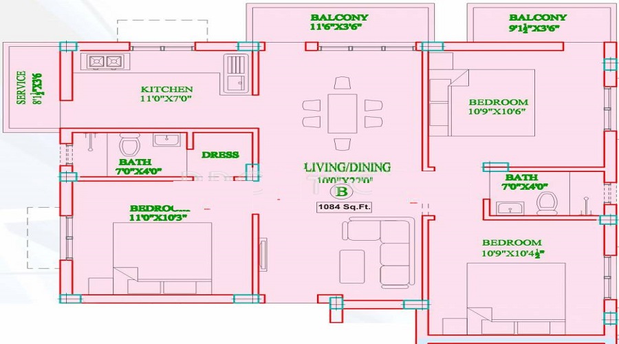 Salma Constructions Royal Splendour Floor Plan