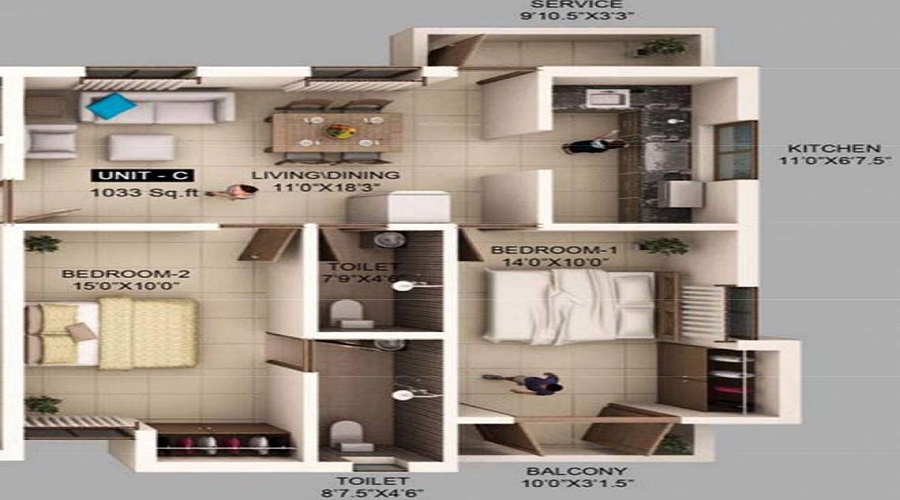 Mahalakshmi Chandrasekar Avenue Floor Plan