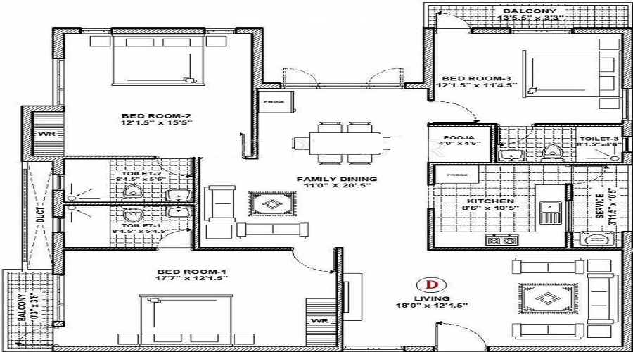 Venkateswara Ganeshram Floor Plan