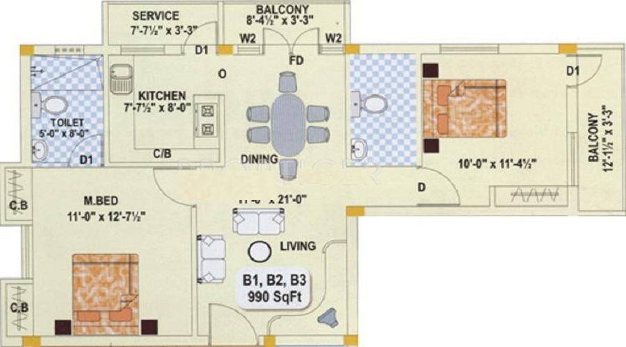 BSR Madha Castle Floor Plan