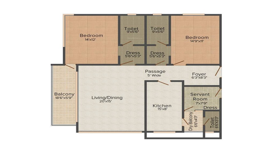 Jaypee Kristal Court Floor Plan