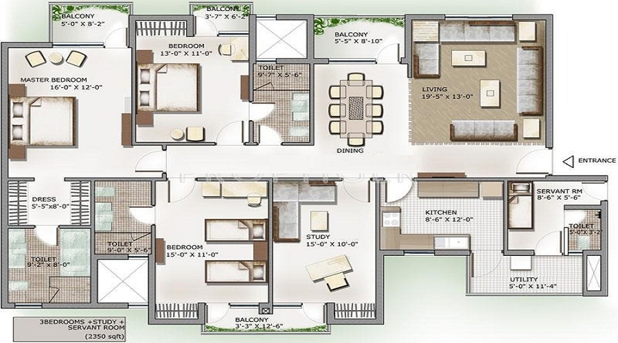 The 3C Lotus Panache Island Floor Plan