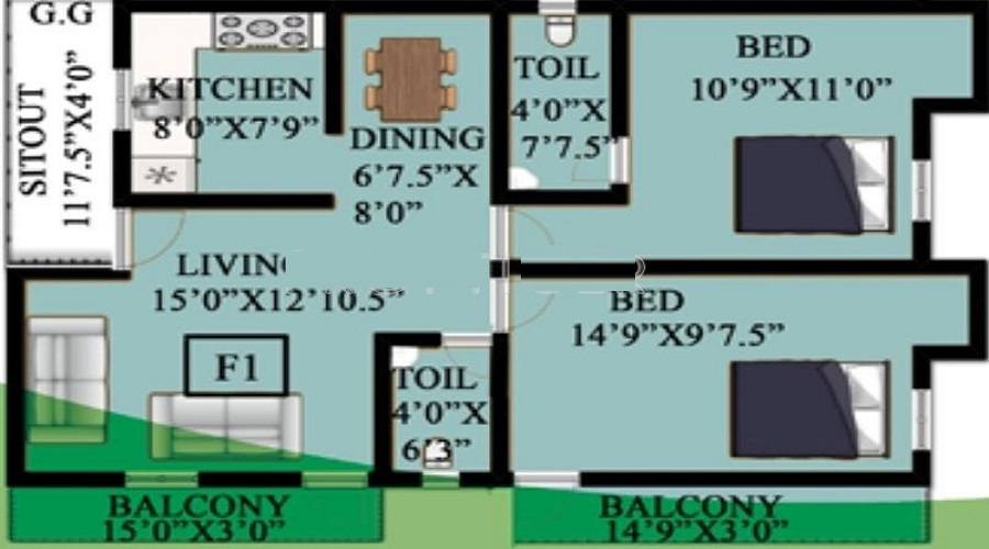 Pathi Bhavana Enclave Floor Plan