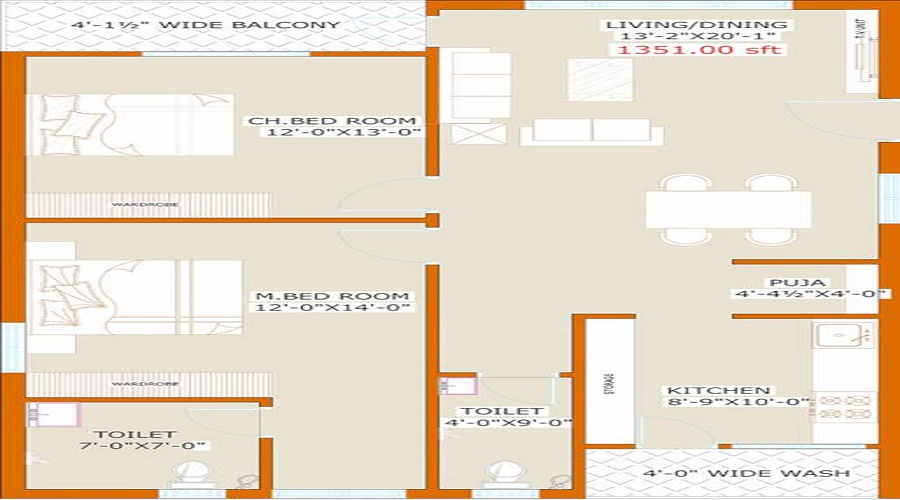 Subishi Sapphire Residential Flats Floor Plan