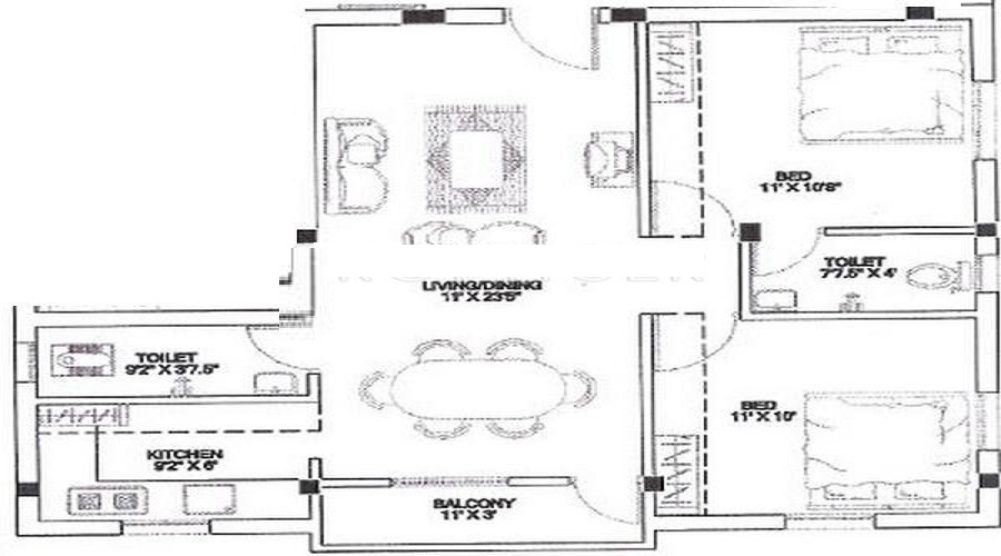 The Congate Pozhichalur Floor Plan