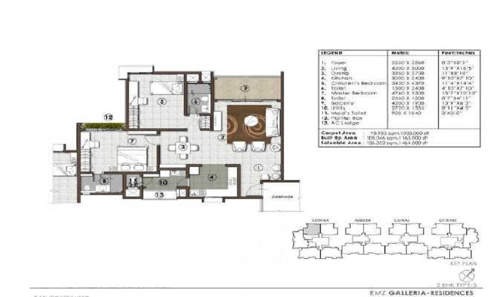 RMZ Galleria Residences Floor Plan