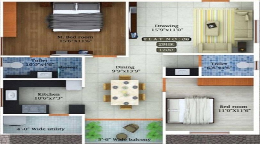 Green Tulasi 1 Floor Plan
