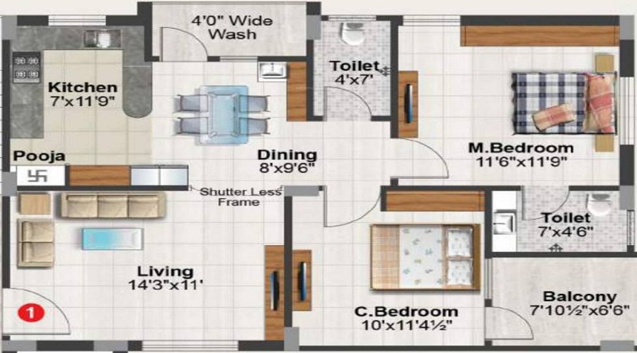 Abode Abode Aahladham Floor Plan