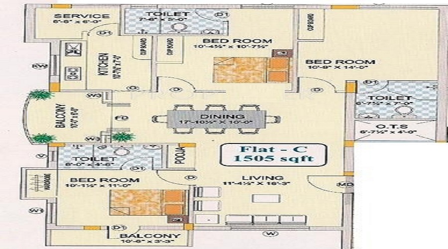BSR Sri Bala Enclave Floor Plan