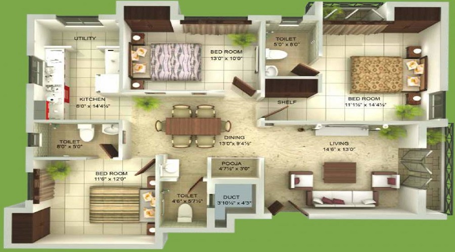 Mahalakshmi Vruksham Floor Plan