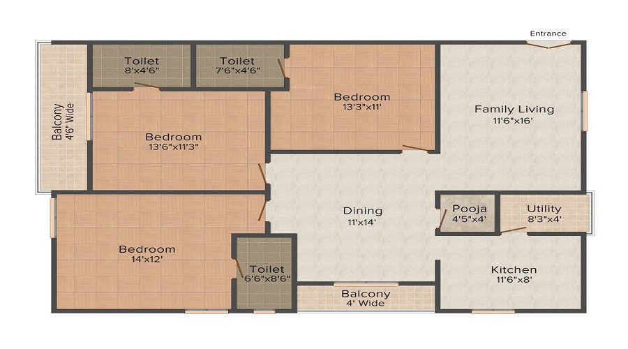 Sree Mahitha Green Meadows Floor Plan