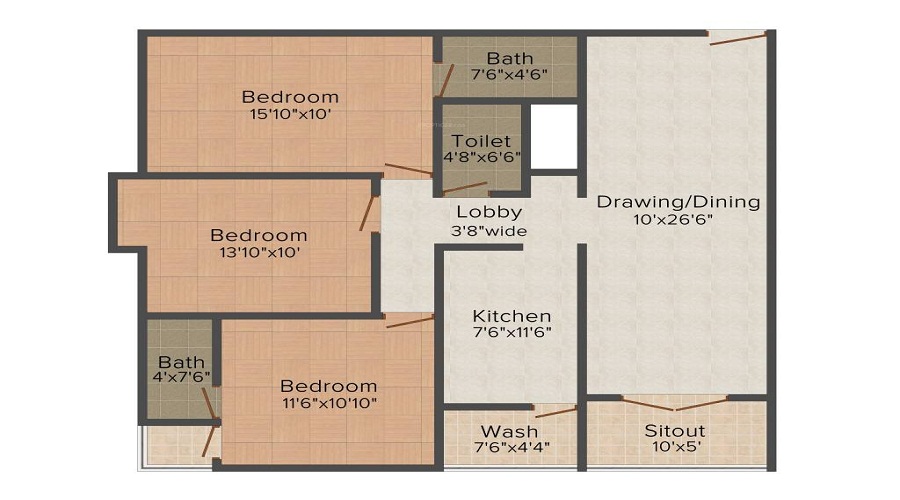 Technopolis Solitaire Residency Floor Plan