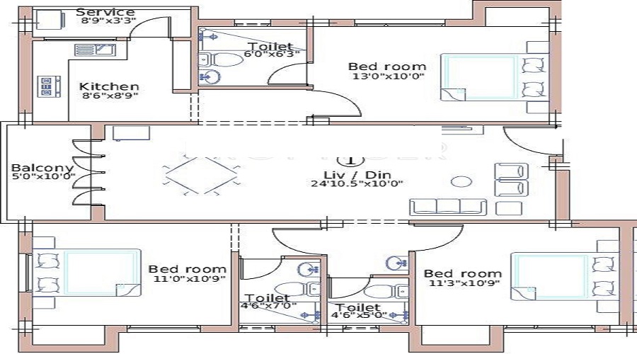 GR Natarajan Vijay Sri Floor Plan