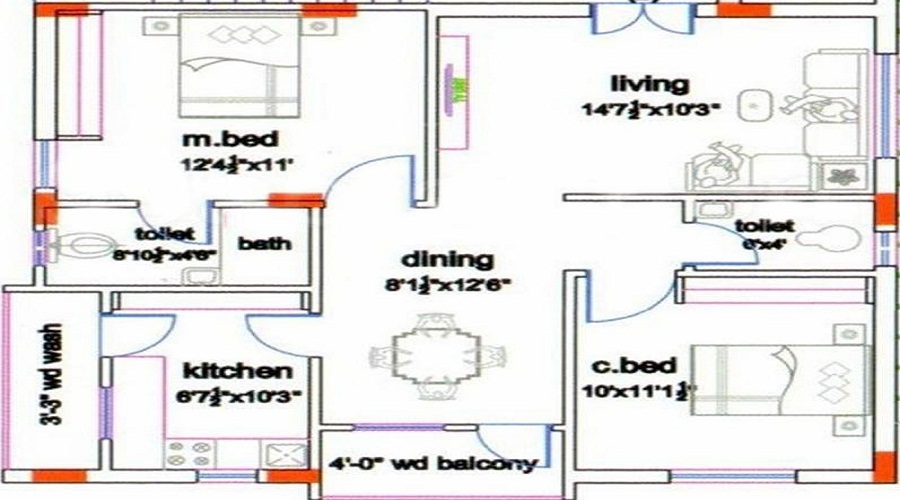 Balaji Elina Residency Floor Plan