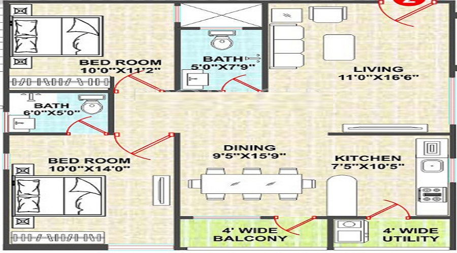 Shanta Sunshine Residency Floor Plan