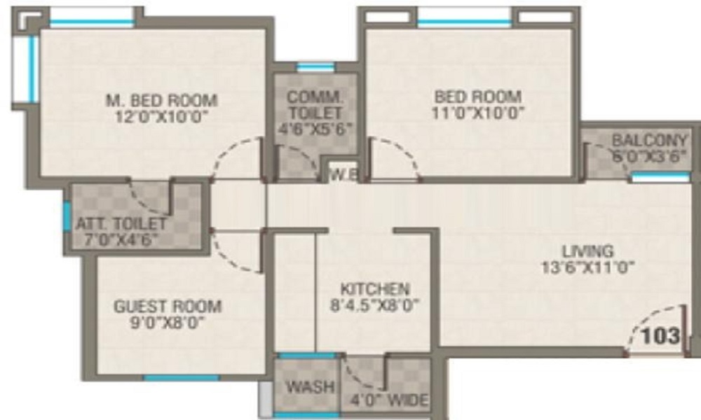 Sethna Constructions Kensington Garden Floor Plan