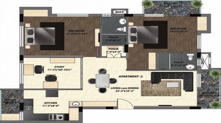 Baashyaam Nandavraja Floor Plan