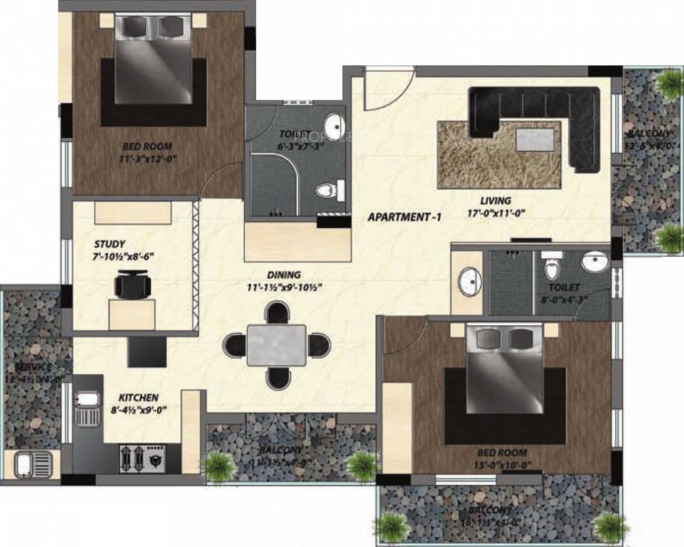 Baashyaam Nandavraja Floor Plan