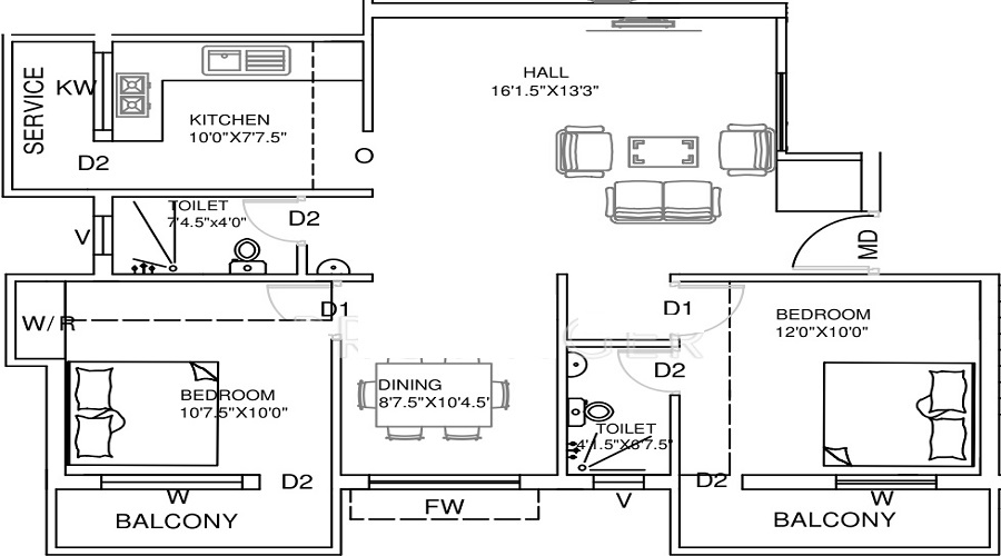 Sree Upasana Floor Plan