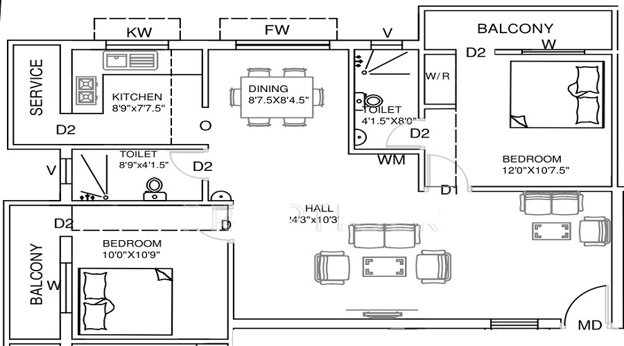 Sree Upasana Floor Plan