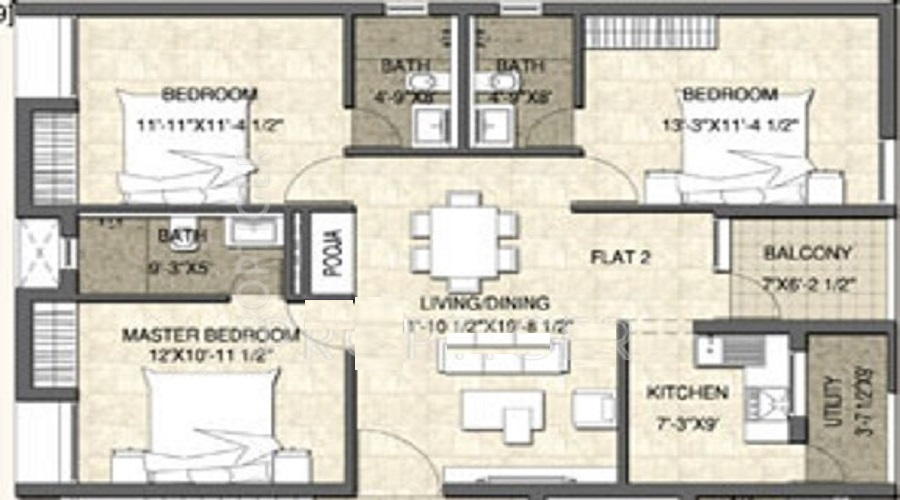 Chaitanya Om Namo Sai Floor Plan