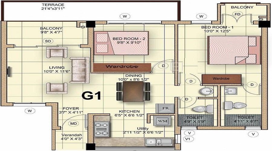 Mahindra Iris Court Floor Plan