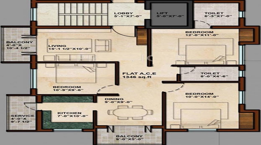 KCee Sree Prasanna Venkatesh Floor Plan